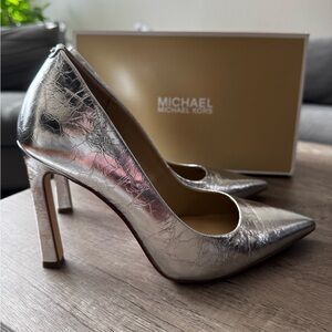 Michael Kors Metallic Silver Heels